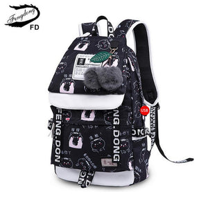 FengDong cute cactus printing school backpack