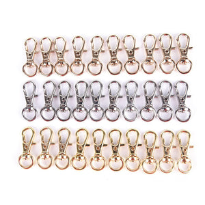 10Pcs Mini Rotatable Buckle Hook Lobster Key Chain Metal HIgh Quality Carabiner For Bag Parts & Accessories