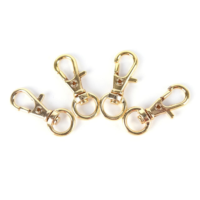10Pcs Mini Rotatable Buckle Hook Lobster Key Chain Metal HIgh Quality Carabiner For Bag Parts & Accessories