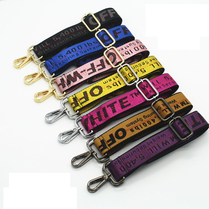 Striped Bag Straps DIY Bag Accessories Parts Replacement Shoulder Belts Handbag Strap Long Bands Handle Gold Buckle KZ1001
