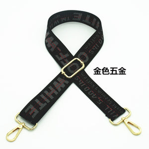 Striped Bag Straps DIY Bag Accessories Parts Replacement Shoulder Belts Handbag Strap Long Bands Handle Gold Buckle KZ1001