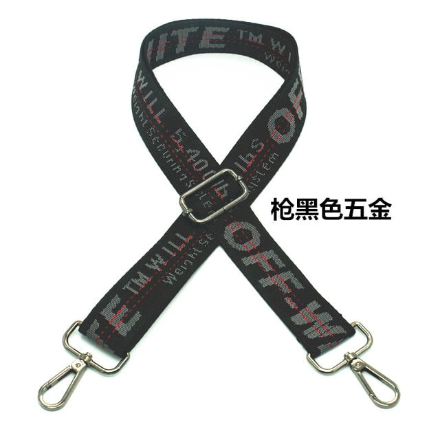 Striped Bag Straps DIY Bag Accessories Parts Replacement Shoulder Belts Handbag Strap Long Bands Handle Gold Buckle KZ1001