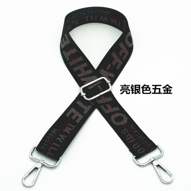 Striped Bag Straps DIY Bag Accessories Parts Replacement Shoulder Belts Handbag Strap Long Bands Handle Gold Buckle KZ1001