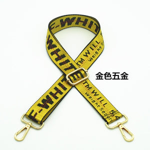Striped Bag Straps DIY Bag Accessories Parts Replacement Shoulder Belts Handbag Strap Long Bands Handle Gold Buckle KZ1001