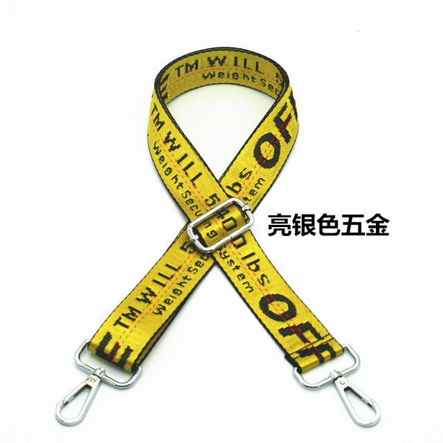 Striped Bag Straps DIY Bag Accessories Parts Replacement Shoulder Belts Handbag Strap Long Bands Handle Gold Buckle KZ1001