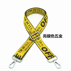 Striped Bag Straps DIY Bag Accessories Parts Replacement Shoulder Belts Handbag Strap Long Bands Handle Gold Buckle KZ1001