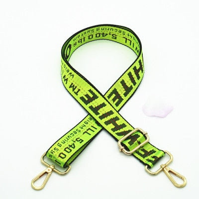 Striped Bag Straps DIY Bag Accessories Parts Replacement Shoulder Belts Handbag Strap Long Bands Handle Gold Buckle KZ1001