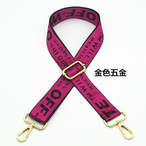Striped Bag Straps DIY Bag Accessories Parts Replacement Shoulder Belts Handbag Strap Long Bands Handle Gold Buckle KZ1001
