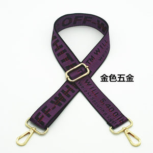 Striped Bag Straps DIY Bag Accessories Parts Replacement Shoulder Belts Handbag Strap Long Bands Handle Gold Buckle KZ1001