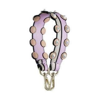 Fashion Rivets Short Wide Straps Split Leather Belt For Bag Handbag Leather Strap Handle Replacement Women Bag Parts Accessories