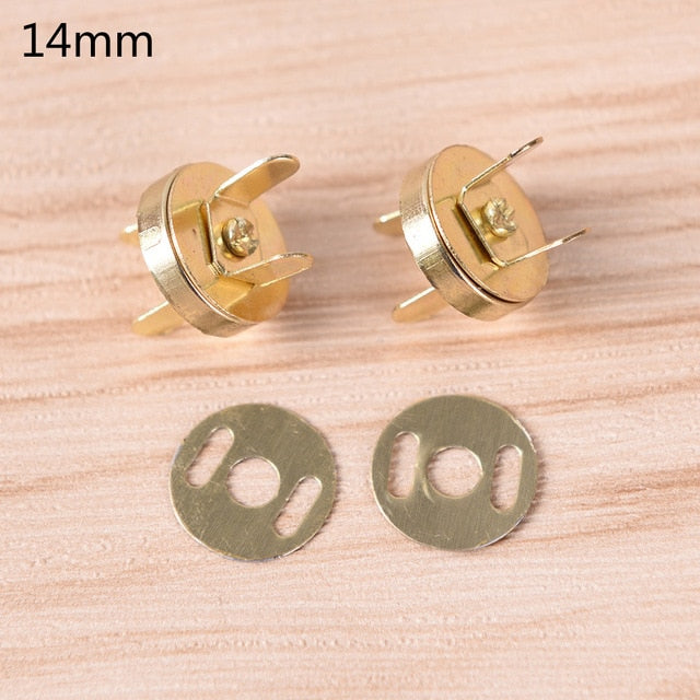 10pcs/lot High Quality 18mm/14mm Magnetic Snap DIY Handbag Purse Clasp Closures Metal Button Bag Accessories Parts Bag Button