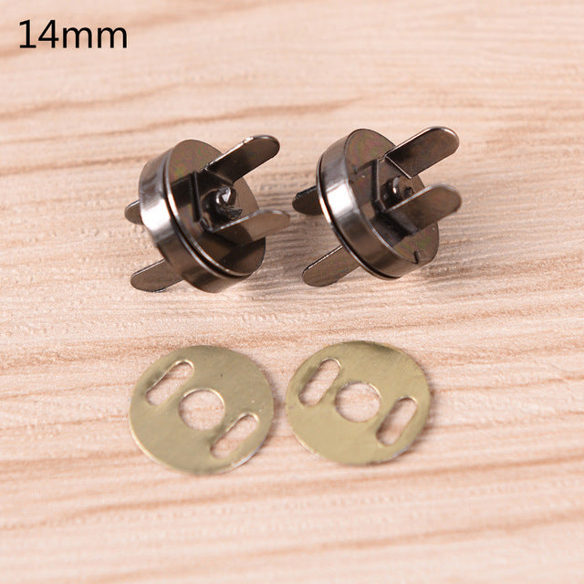 10pcs/lot High Quality 18mm/14mm Magnetic Snap DIY Handbag Purse Clasp Closures Metal Button Bag Accessories Parts Bag Button
