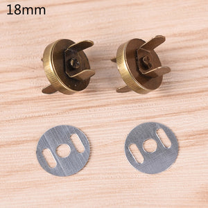 10pcs/lot High Quality 18mm/14mm Magnetic Snap DIY Handbag Purse Clasp Closures Metal Button Bag Accessories Parts Bag Button