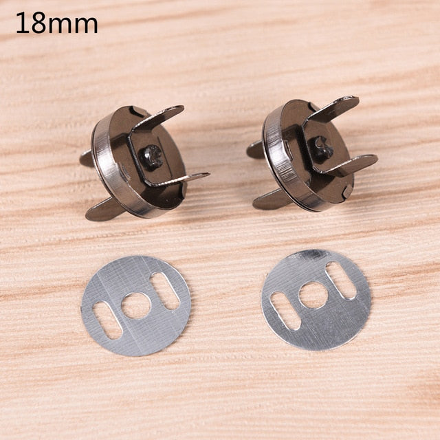 10pcs/lot High Quality 18mm/14mm Magnetic Snap DIY Handbag Purse Clasp Closures Metal Button Bag Accessories Parts Bag Button